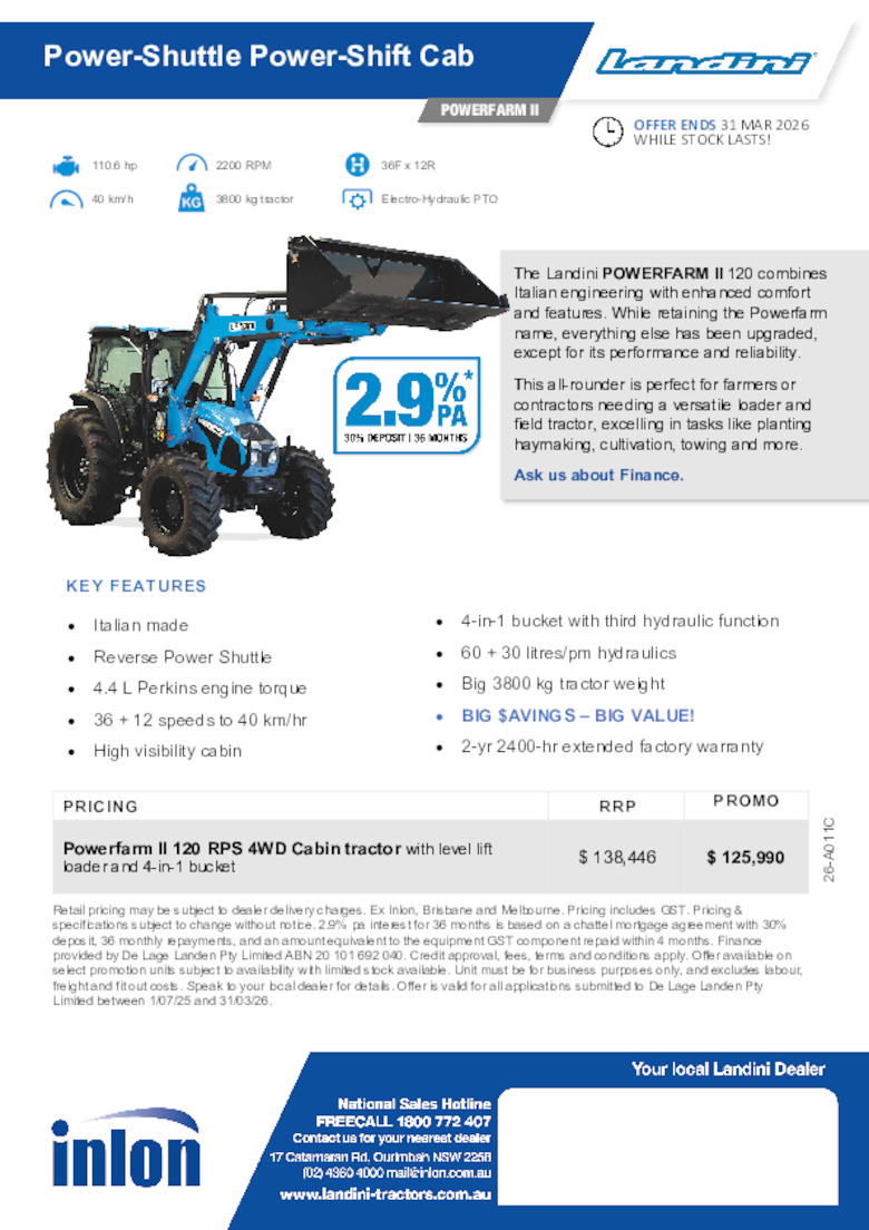 26-A011C Landini Powerfarm II oe 31.03